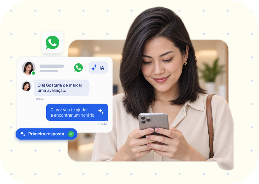 Atendimento imediato: A primeira resposta não precisa esperar.